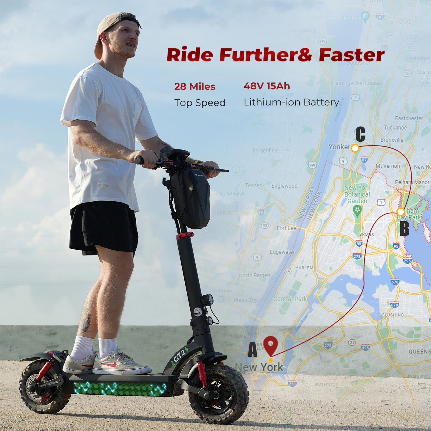 isinwheel GT2 (48V) 1000w Off Road Electric Scooter