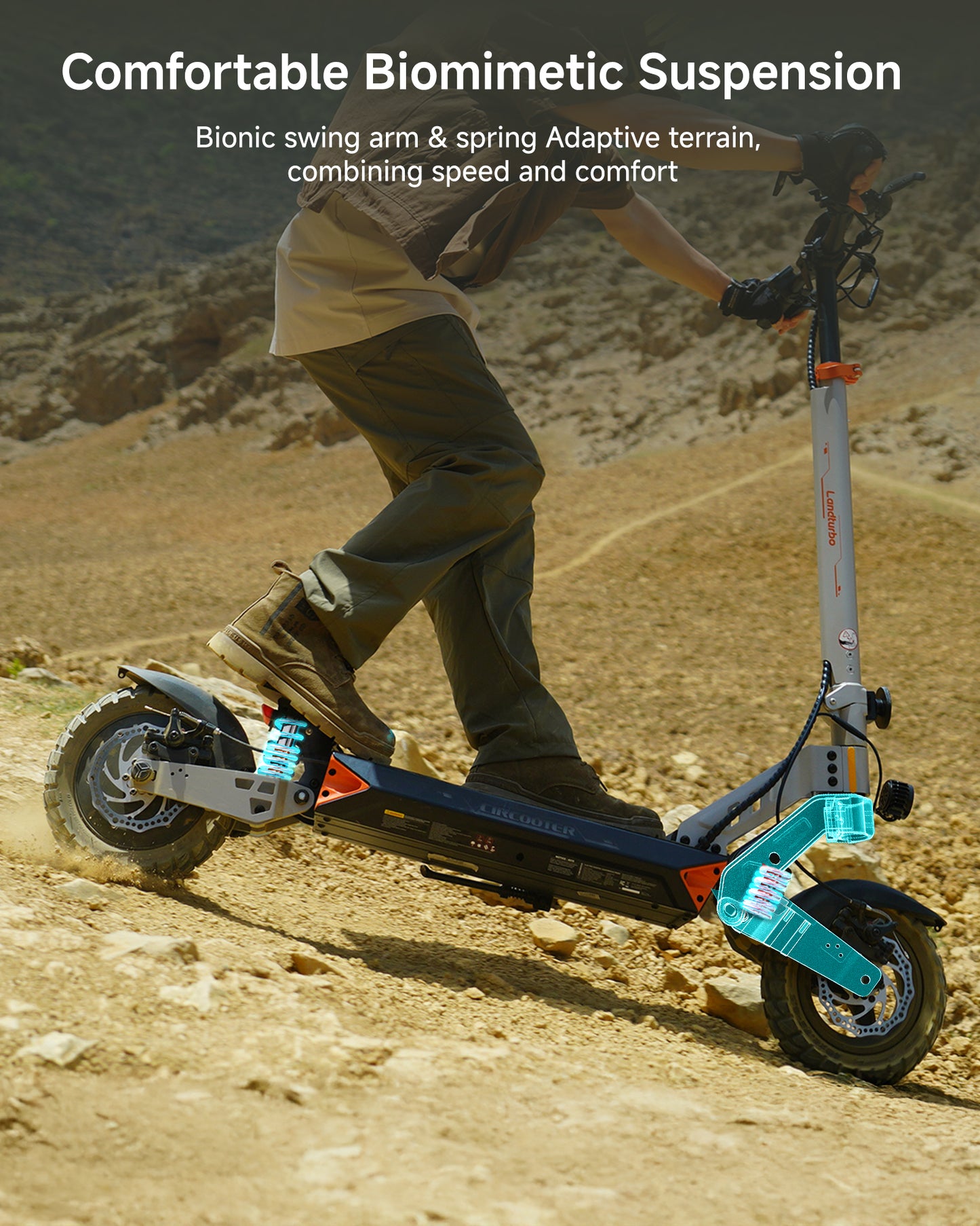 Circooter Landturbo Pro (48V) 1250w Multi-Purpose Electric Scooter