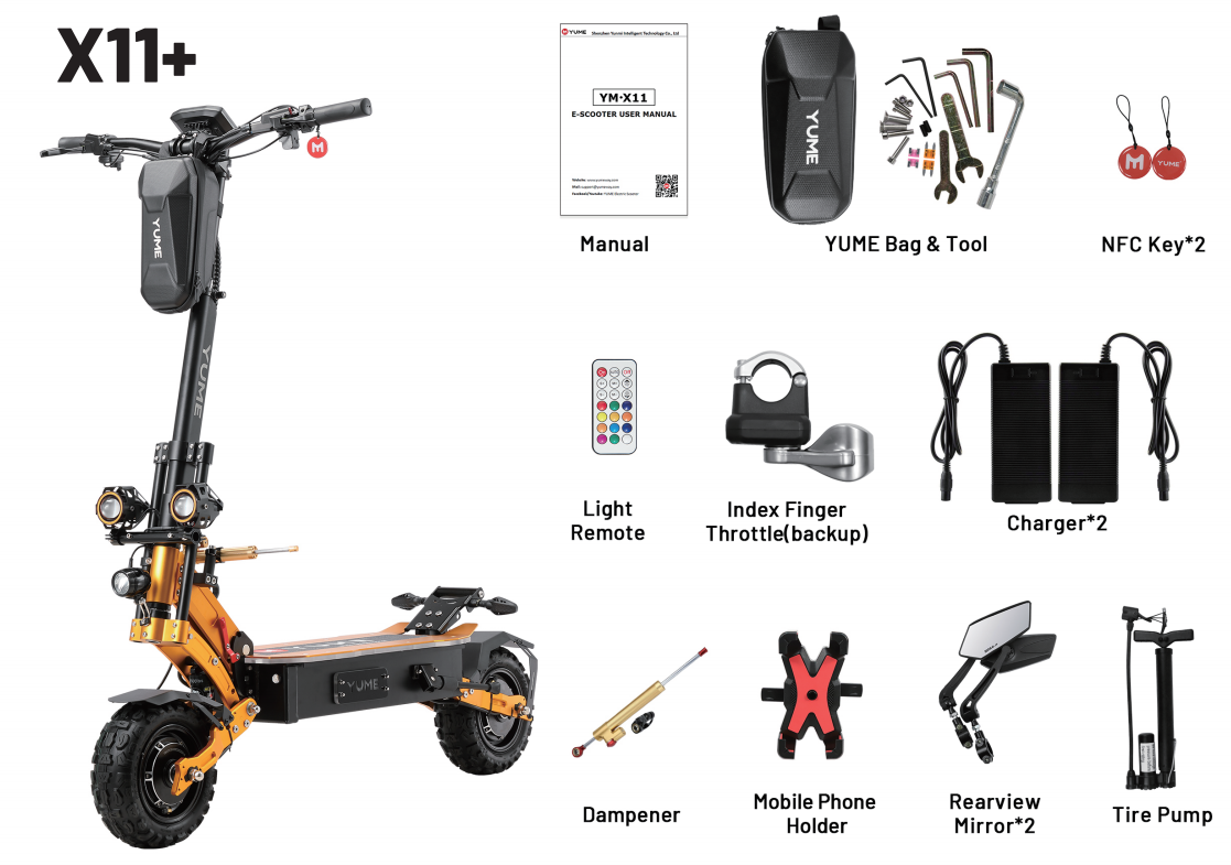 YUME X11+ (60V) 6000w Multi-Purpose Electric Scooter
