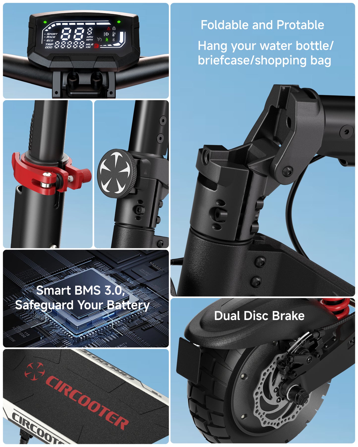 Circooter Landturbo Pro (48V) 1250w Multi-Purpose Electric Scooter