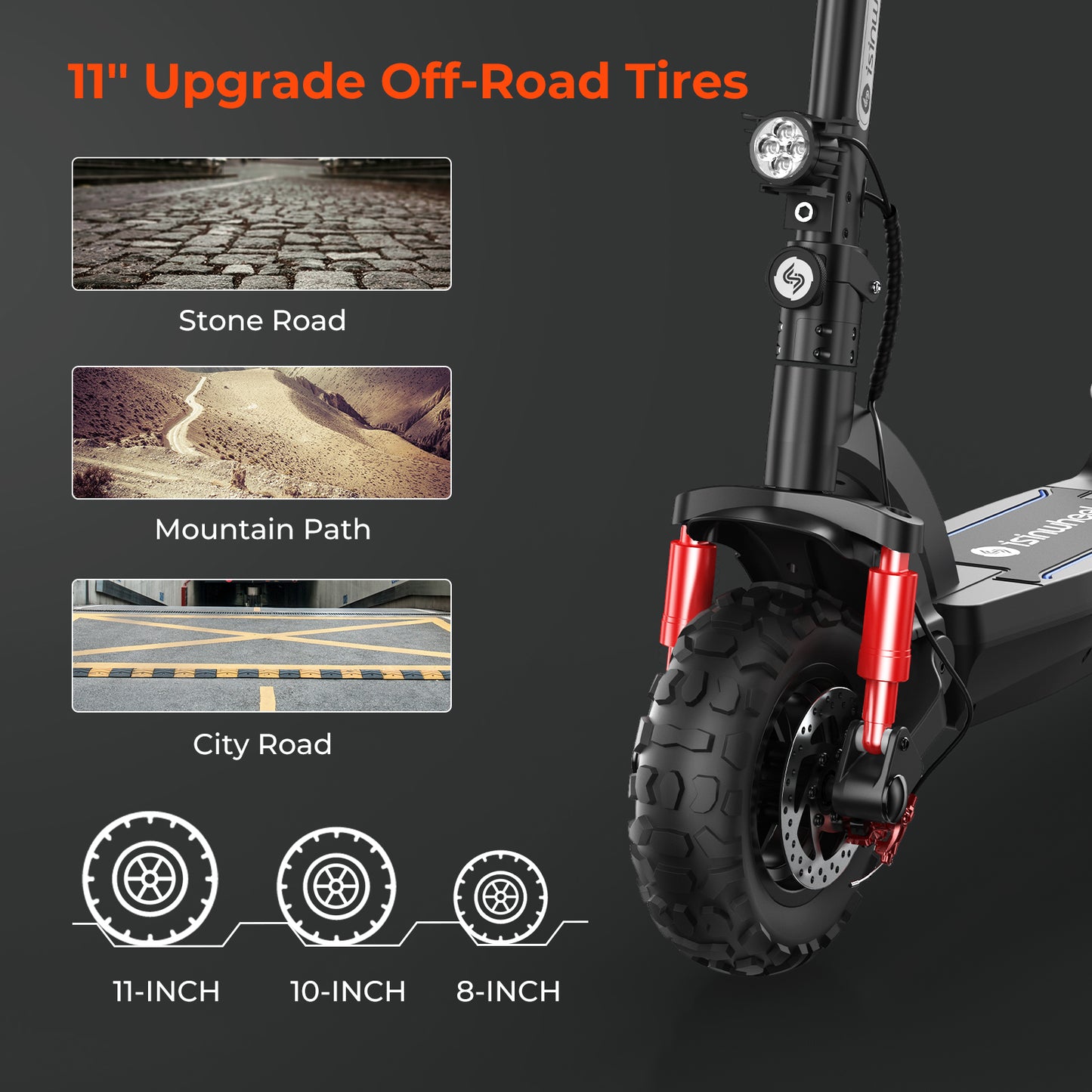 isinwheel GT2 (48V) 1000w Off Road Electric Scooter