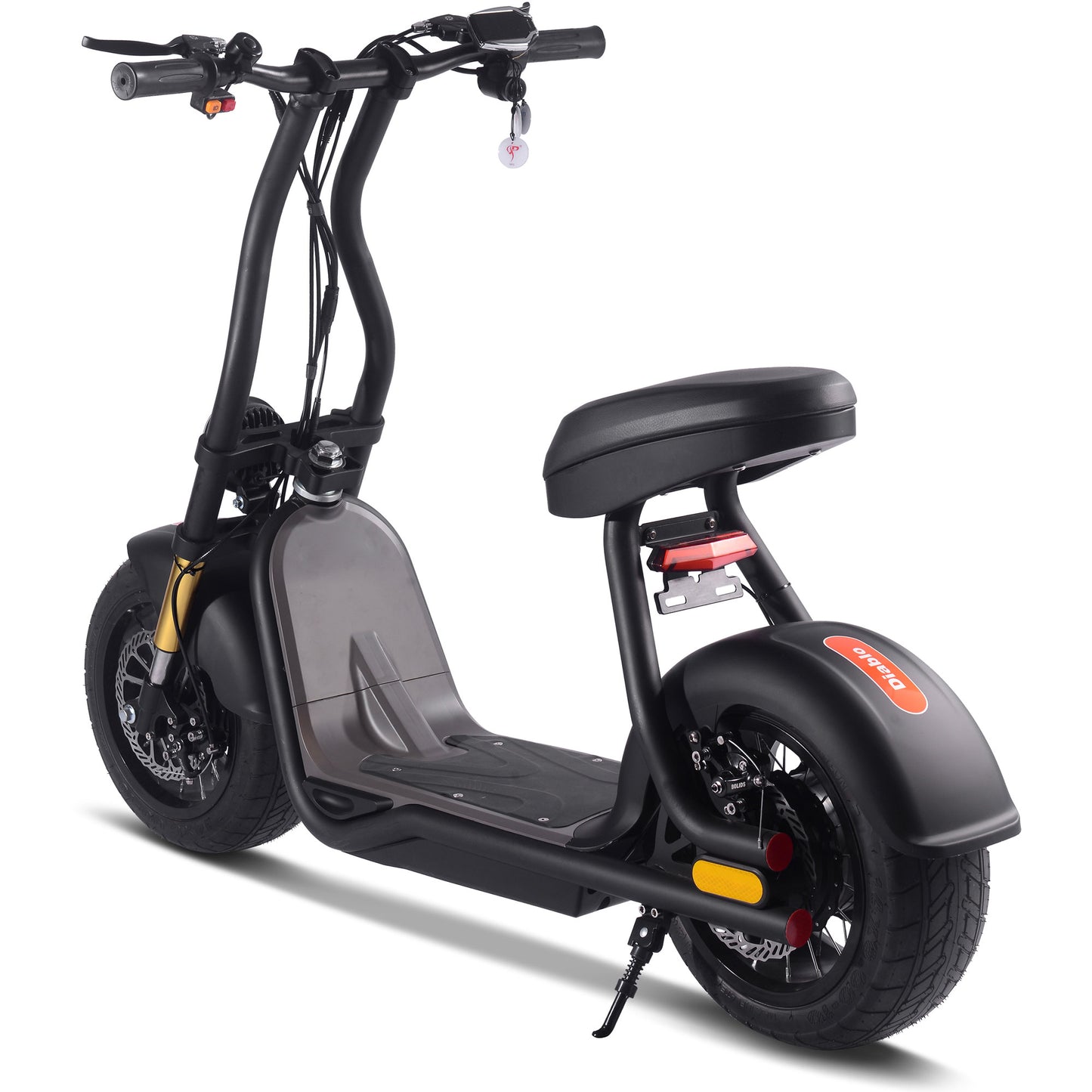MotoTec Diablo (48V) 1000w Black Lithium Recreational Fat Tire Electric Scooter