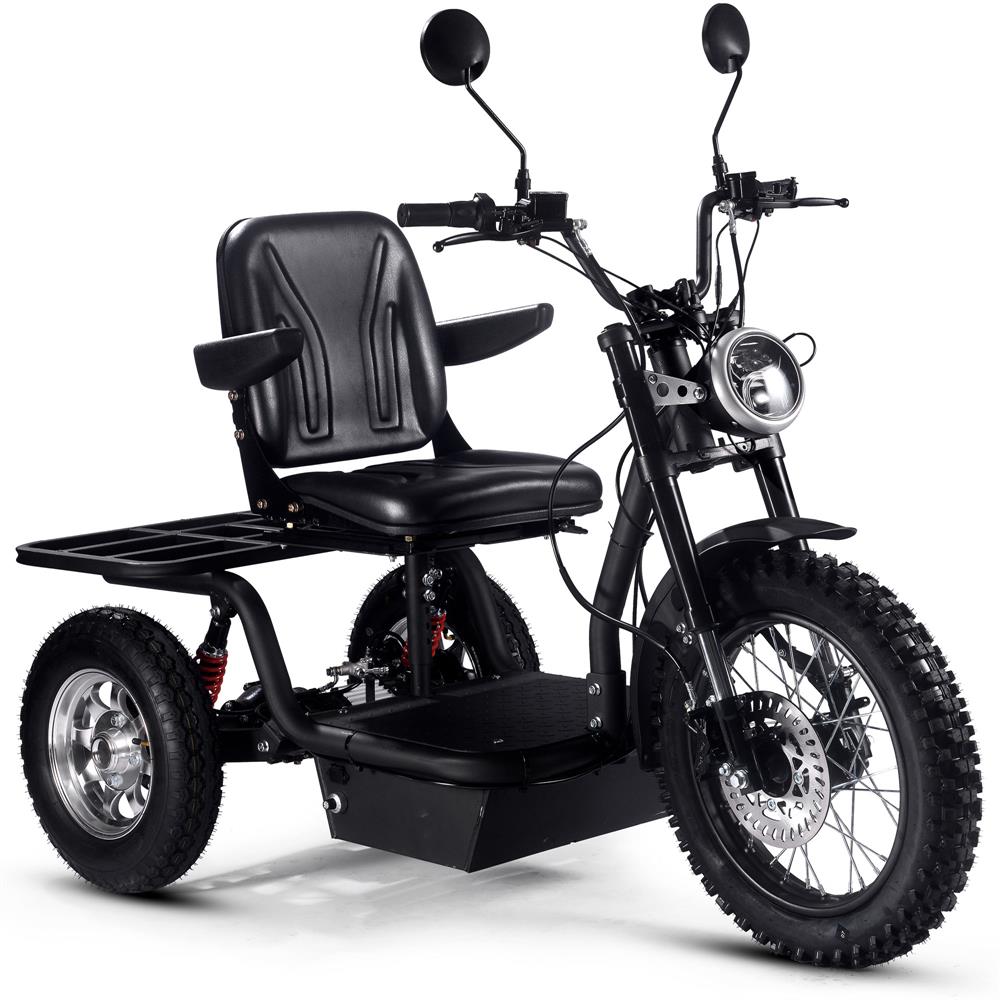 MotoTec (60V) 1800w Black Multi-Purpose Electric Trike