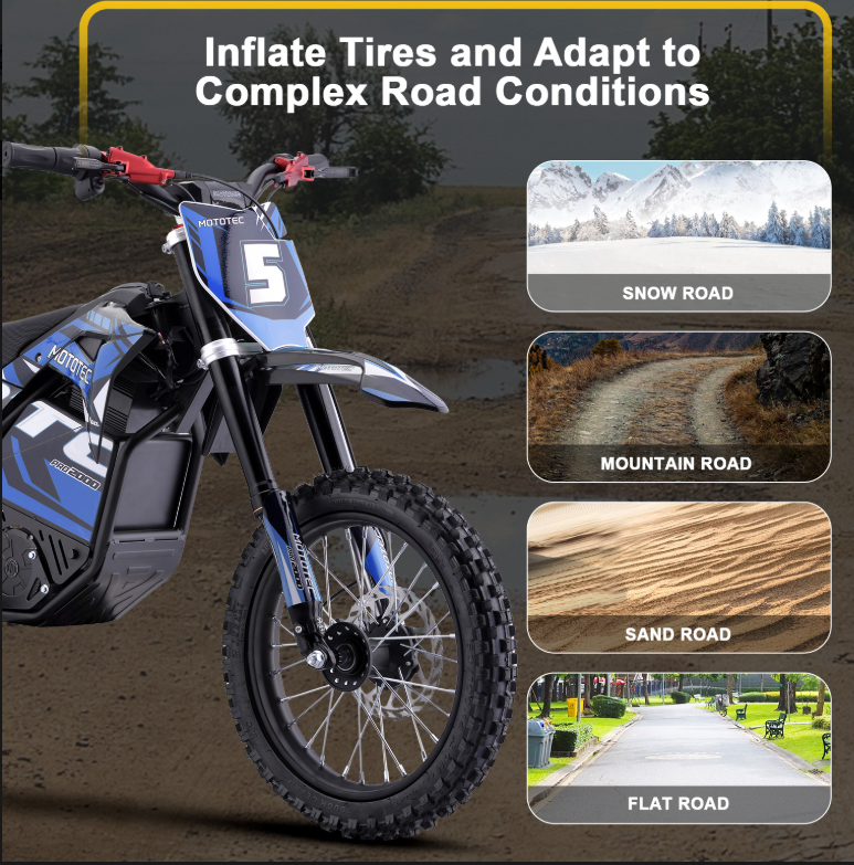 MotoTec Pro 40MPH (60V) 2000w Lithium Electric Dirt Bike