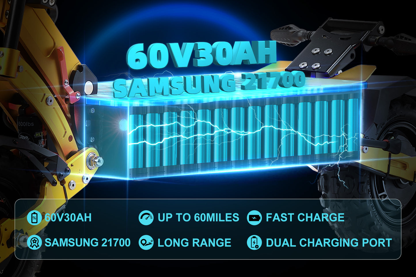 YUME X11+ (60V) 6000w Multi-Purpose Electric Scooter