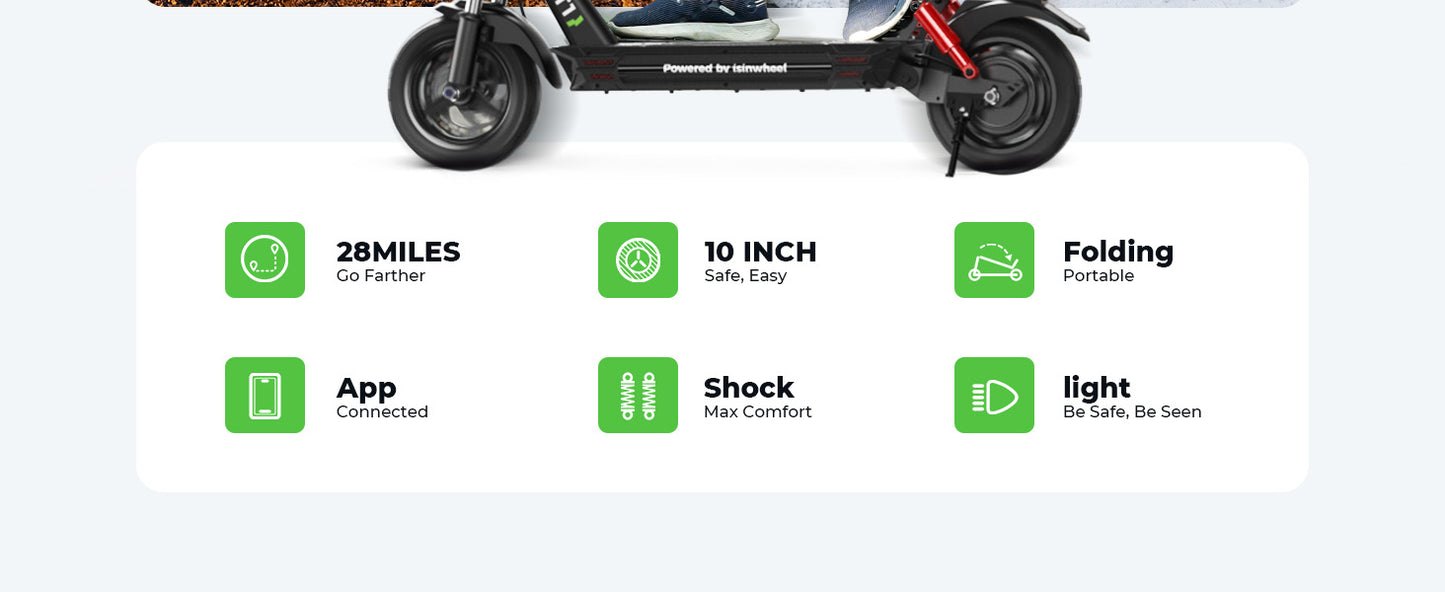 isinwheel GT1 (48V) 800w Off Road Electric Scooter