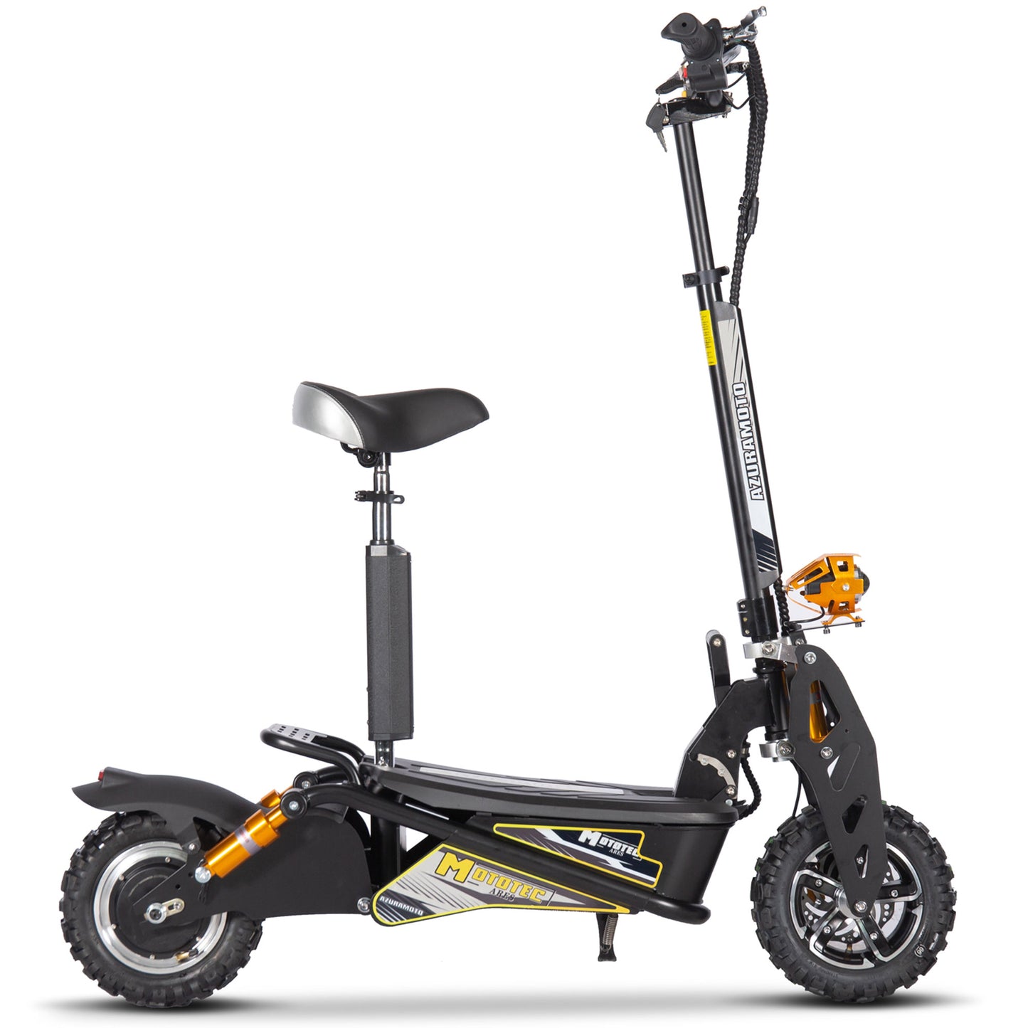 MotoTec Ares (48V) 1600w Black Multi-Purpose Electric Scooter