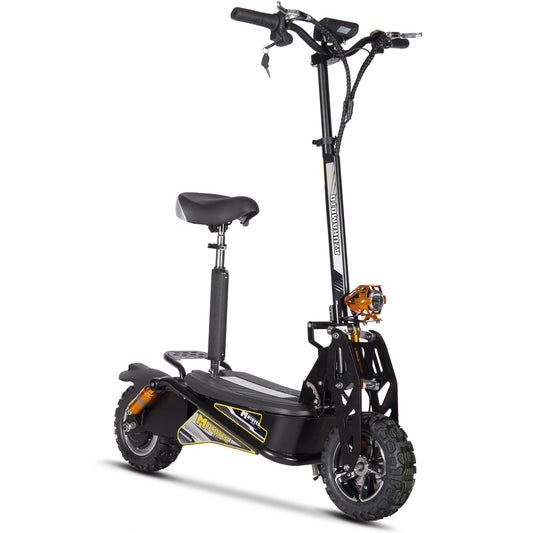 MotoTec Ares (48V) 1600w Black Multi-Purpose Electric Scooter