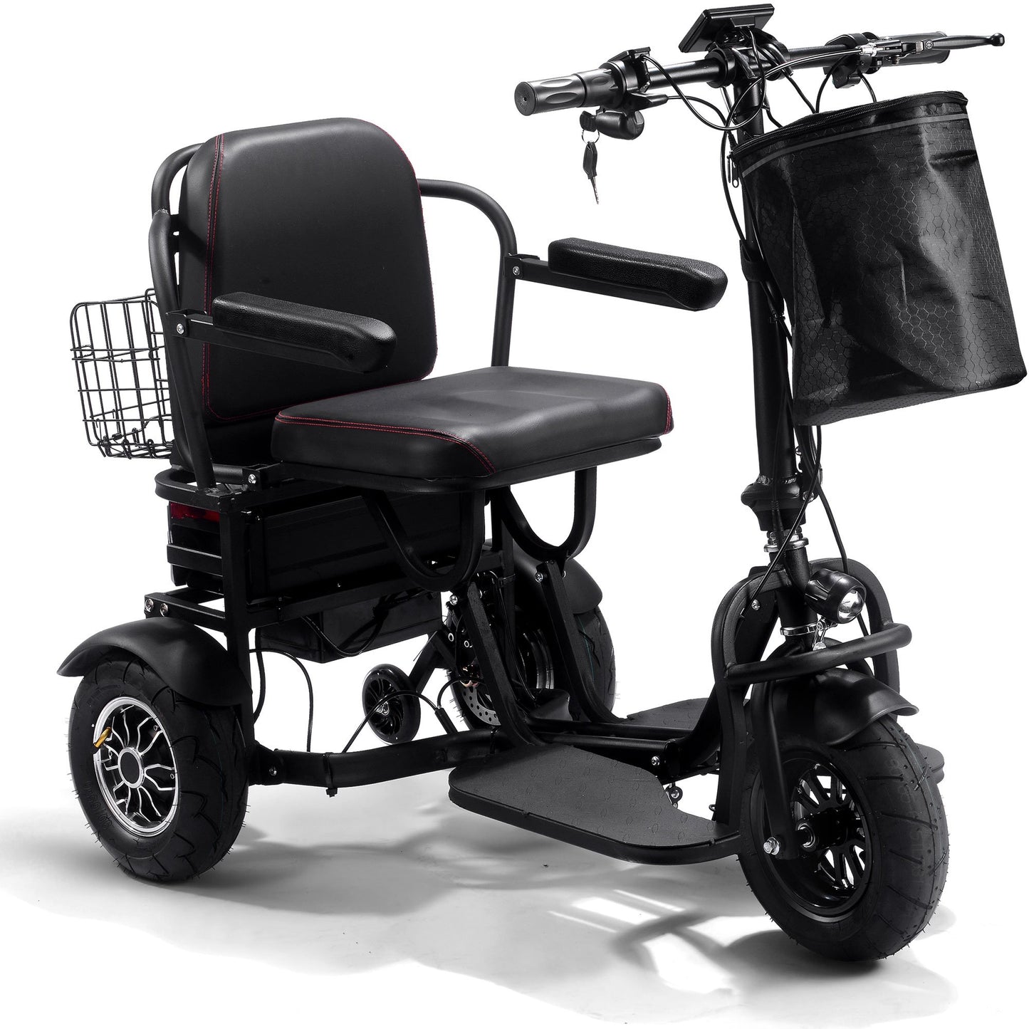 Mototec (48V) 1000w Lithium Folding Dual Motor Electric Trike Mobility Scooter