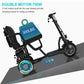 MotoTec Folding Mobility Electric Trike (48v) 700w Dual Motor Lithium Black