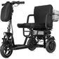 MotoTec Folding Mobility Electric Trike (48v) 700w Dual Motor Lithium Black