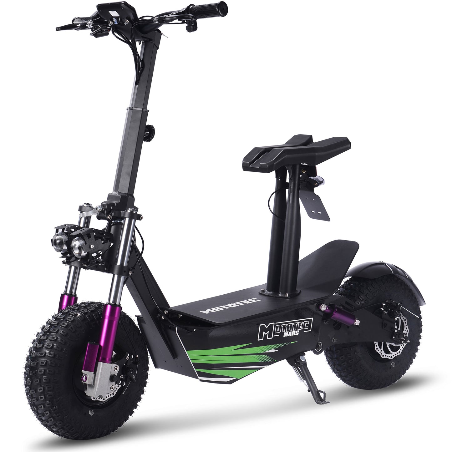 MotoTec Mars (48V) 2500w Black Multi-Purpose Electric Scooter