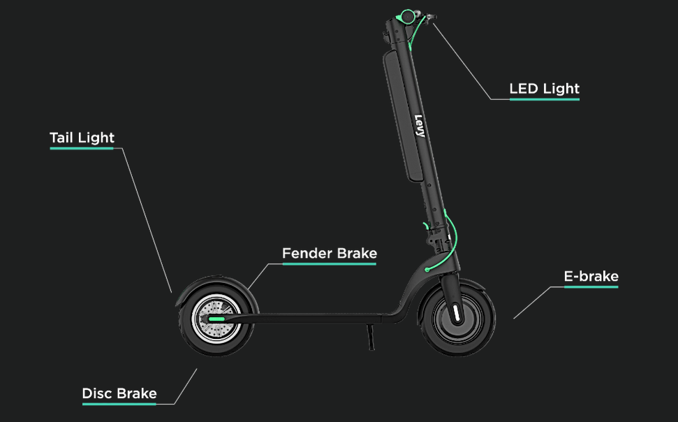 Levy Light Electrical Scooter. The everyday electric scooter, perfect for the daily commute.