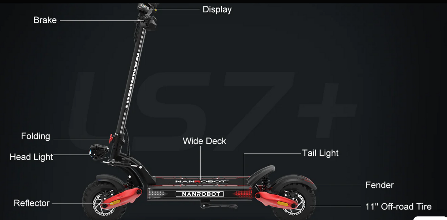 NANROBOT LS7+ (60V) Electric Scooter