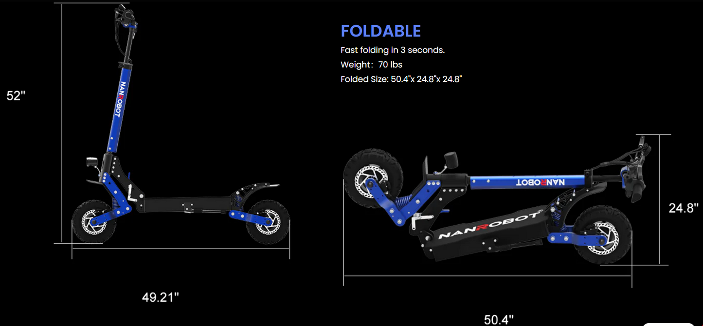 NANROBOT D4+3.0 (52V) Electric Scooter