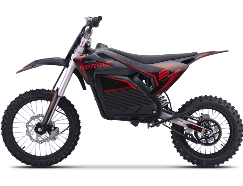 MotoTec Pro (72V) 5000w Red Lithium Electric Dirt Bike