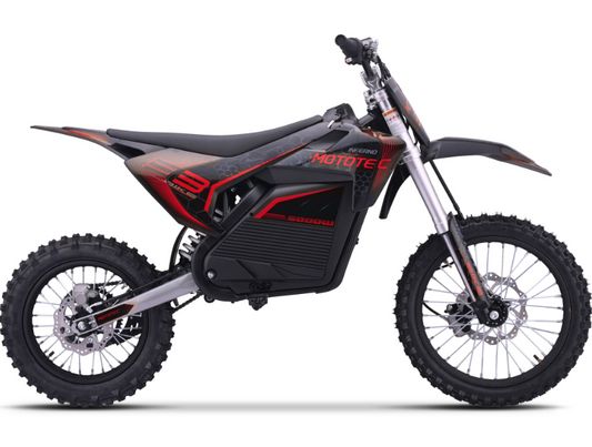 MotoTec Pro (72V) 5000w Red Lithium Electric Dirt Bike