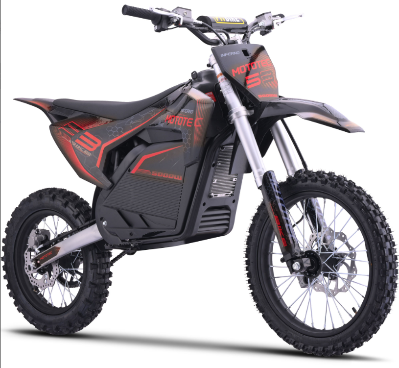MotoTec Pro (72V) 5000w Red Lithium Electric Dirt Bike