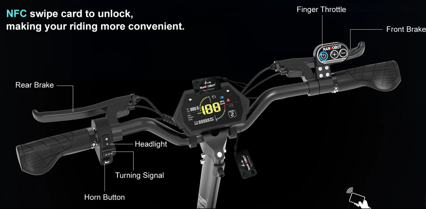 NANROBOT Lightning Pro (48V) 1600w Multi-Purpose Electric Scooter