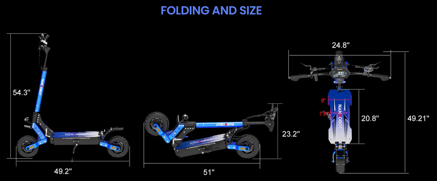 NANROBOT D4+MAX (52V) 2400w Multi-Purpose Electric Scooter