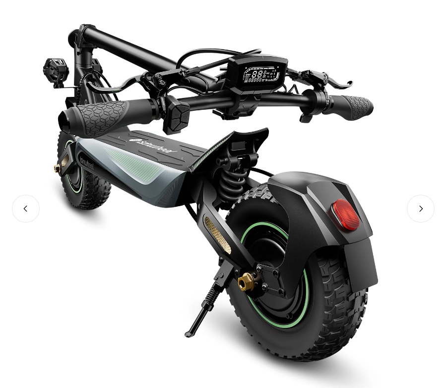 isinwheel GT4 45 MPH Dual Motor Off Road Electric Scooter | 2400W | 50 Mile Long Range | Folding E-Scooter