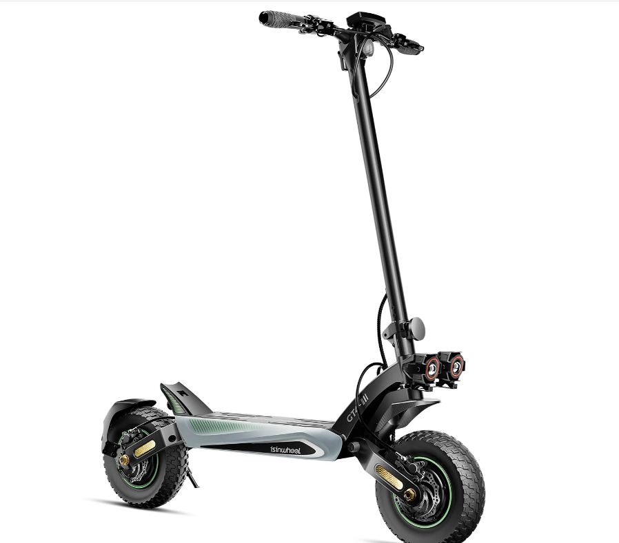 isinwheel GT4 45 MPH Dual Motor Off Road Electric Scooter | 2400W | 50 Mile Long Range | Folding E-Scooter