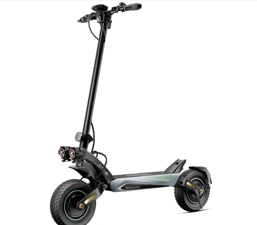 isinwheel GT4 45 MPH Dual Motor Off Road Electric Scooter | 2400W | 50 Mile Long Range | Folding E-Scooter