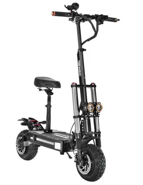Teewing X5 55 MPH Dual Motor All-Terrain Electric Scooter | 6000W | 75 Mile Long Range | Folding Adult E-Scooter