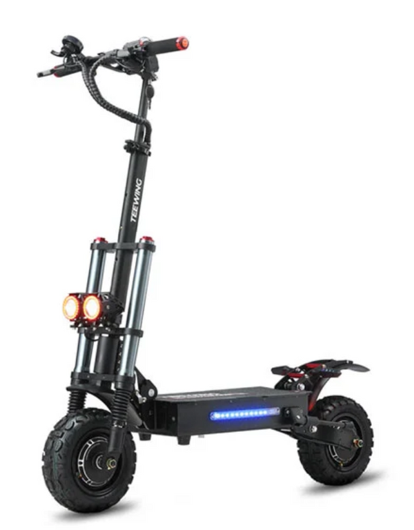 Teewing X5 55 MPH Dual Motor All-Terrain Electric Scooter | 6000W | 75 Mile Long Range | Folding Adult E-Scooter