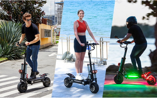 Teewing X5 55 MPH Dual Motor All-Terrain Electric Scooter | 6000W | 75 Mile Long Range | Folding Adult E-Scooter