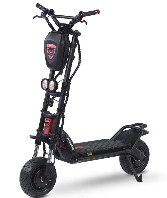 Kaabo Wolf Warrior 11 Pro+ 50 MPH Dual Motor Long Range Electric Scooter | 5400W Peak | 93 Mile Range Dual Stem E-Scooter