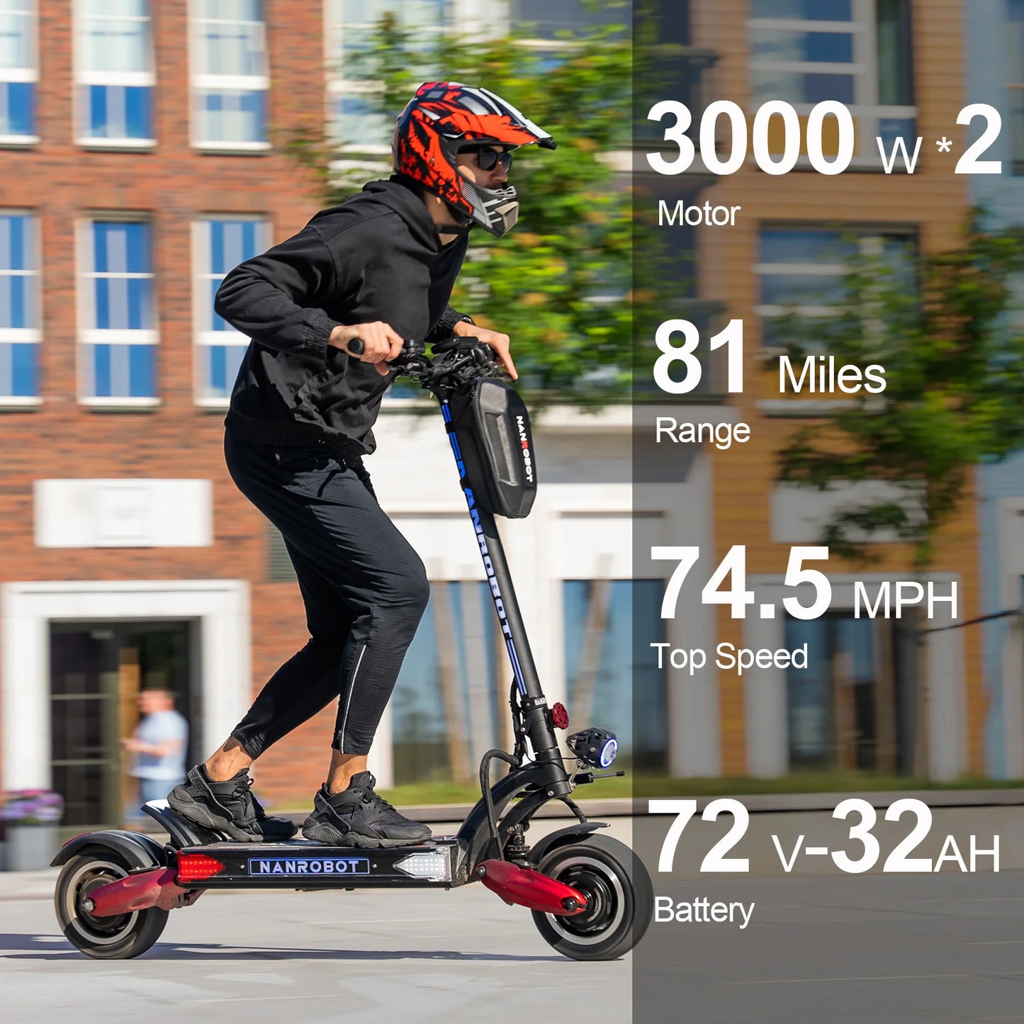 NANROBOT LS7+ (72V) Multi-Purpose Electric Scooter